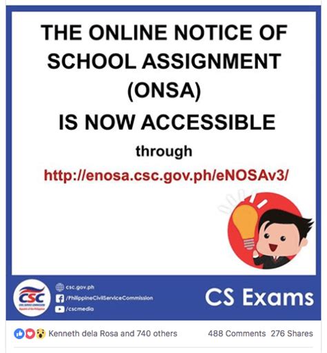 The Online Notice of School Assignment (ONSA) is Now Accessible.